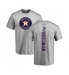 MLB Nike Houston Astros #2 Alex Bregman Ash Backer T-Shirt