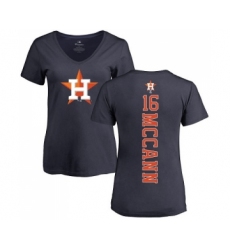 MLB Women's Nike Houston Astros #16 Brian McCann Navy Blue Backer T-Shirt