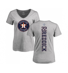 MLB Women's Nike Houston Astros #22 Josh Reddick Ash Backer T-Shirt