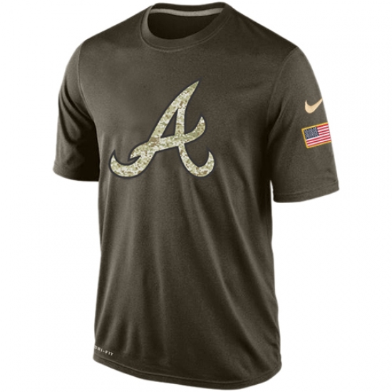 MLB Atlanta Braves Nike Olive Salute To Service KO Performance T-Shirt ...