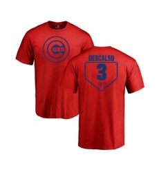 Baseball Chicago Cubs #3 Daniel Descalso Red RBI T-Shirt