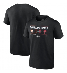 Men's Houston Astros vs. Philadelphia Phillies Fanatics Branded Black 2022 World Series Change Up Matchup T-Shirt