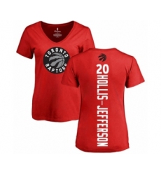 Basketball Women's Toronto Raptors #20 Rondae Hollis-Jefferson Red Backer T-Shirt