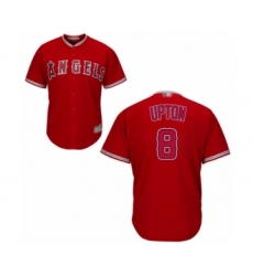 Men's Los Angeles Angels of Anaheim #8 Justin Upton Replica Red Alternate Cool Base Baseball Jersey