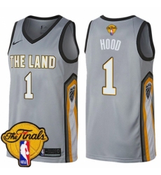 Women's Nike Cleveland Cavaliers #1 Rodney Hood Swingman White/Pink Fashion 2018 NBA Finals Bound NBA Jersey