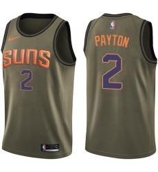 Men's Nike Phoenix Suns #2 Elfrid Payton Swingman Green Salute to Service NBA Jersey