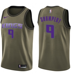 Youth Nike Sacramento Kings #9 Iman Shumpert Swingman Green Salute to Service NBA Jersey