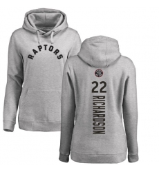 NBA Women's Nike Toronto Raptors #22 Malachi Richardson Ash Backer Pullover Hoodie