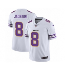 Men's Baltimore Ravens #8 Lamar Jackson White Team Logo Cool Edition Jersey Men's Baltimore Ravens #8 Lamar Jackson White Team Logo Cool Edition Jersey