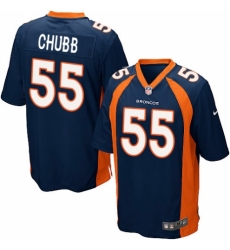 Men's Nike Denver Broncos #55 Bradley Chubb Game Navy Blue Alternate NFL Jersey