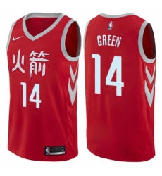Men's Nike Houston Rockets #14 Gerald Green Swingman Red NBA Jersey - City Edition