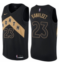 Men's Nike Toronto Raptors #23 Fred VanVleet Authentic Black NBA Jersey - City Edition