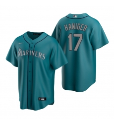 Men's Nike Seattle Mariners #17 Mitch Haniger Aqua Alternate Stitched Baseball Jersey