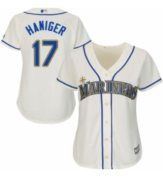Women's Majestic Seattle Mariners #17 Mitch Haniger Authentic Cream Alternate Cool Base MLB Jersey