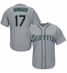 Youth Majestic Seattle Mariners #17 Mitch Haniger Replica Grey Road Cool Base MLB Jersey