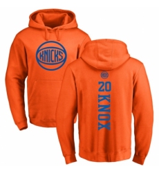 NBA Nike New York Knicks #20 Kevin Knox Orange One Color Backer Pullover Hoodie