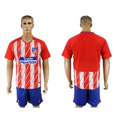 Atletico Madrid Blank Home Soccer Club Jersey4