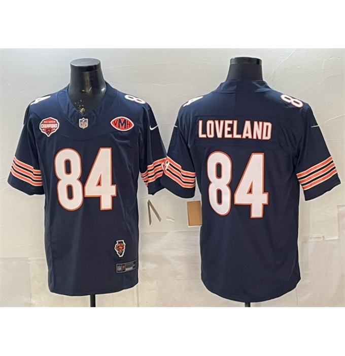 Men's Chicago Bears #84 Colston Loveland Navy F.U.S.E. 2025 NFC North Champions & VMH Vapor Untouchable Limited Stitched Football Jersey