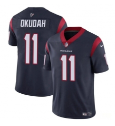 Men's Houston Texans #11 Jeff Okudah Navy Vapor Untouchable Football Stitched Jersey