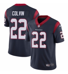 Youth Nike Houston Texans #22 Aaron Colvin Navy Blue Team Color Vapor Untouchable Limited Player NFL Jersey