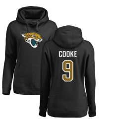 NFL Women's Nike Jacksonville Jaguars #9 Logan Cooke Black Name & Number Logo Pullover Hoodie