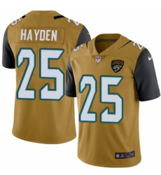 Men's Nike Jacksonville Jaguars #25 D.J. Hayden Limited Gold Rush Vapor Untouchable NFL Jersey