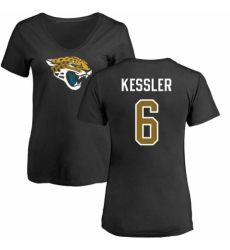 NFL Women's Nike Jacksonville Jaguars #6 Cody Kessler Black Name & Number Logo Slim Fit T-Shirt