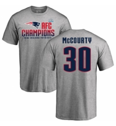 Nike New England Patriots #30 Jason McCourty Heather Gray 2017 AFC Champions V-Neck T-Shirt