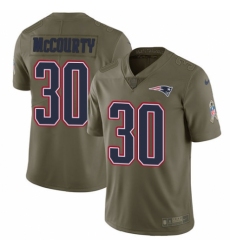 Youth Nike New England Patriots #30 Jason McCourty Limited Olive 2017 Salute to Service NFL Jersey