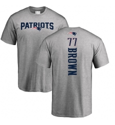 NFL Nike New England Patriots #77 Trent Brown Ash Backer T-Shirt