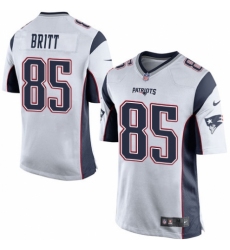 Men's Nike New England Patriots #85 Kenny Britt Game White NFL Jersey