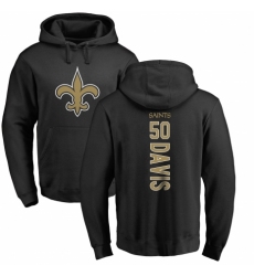 NFL Nike New Orleans Saints #50 DeMario Davis Black Backer Pullover Hoodie