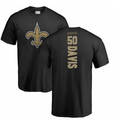 NFL Nike New Orleans Saints #50 DeMario Davis Black Backer T-Shirt