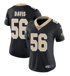 Women's Nike New Orleans Saints #56 DeMario Davis Black Team Color Vapor Untouchable Limited Player NFL Jersey