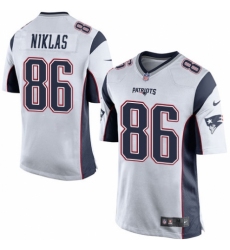 Men's Nike New England Patriots #86 Troy Niklas Game White NFL Jersey