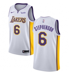 Women's Nike Los Angeles Lakers #6 Lance Stephenson Swingman White NBA Jersey - Association Edition