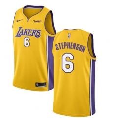 Youth Nike Los Angeles Lakers #6 Lance Stephenson Swingman Gold NBA Jersey - Icon Edition