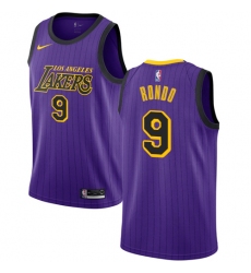 Youth Nike Los Angeles Lakers #9 Rajon Rondo Swingman Purple NBA Jersey - City Edition