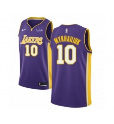 Women's Los Angeles Lakers #10 Sviatoslav Mykhailiuk Authentic Purple Basketball Jersey - Statement Edition