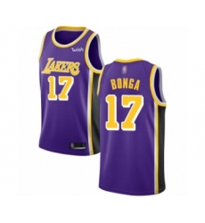 Women's Los Angeles Lakers #17 Isaac Bonga Authentic Purple Basketball Jersey - Statement Edition