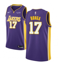 Youth Nike Los Angeles Lakers #17 Isaac Bonga Swingman Purple NBA Jersey - Statement Edition