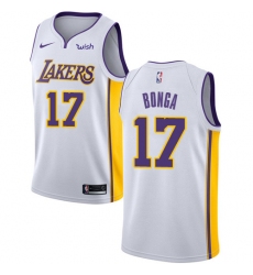 Youth Nike Los Angeles Lakers #17 Isaac Bonga Swingman White NBA Jersey - Association Edition