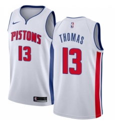 Men's Nike Detroit Pistons #13 Khyri Thomas Swingman White NBA Jersey - Association Edition