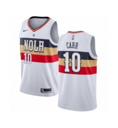 Women's Nike New Orleans Pelicans #10 Tony Carr White Swingman Jersey - Earned Edition