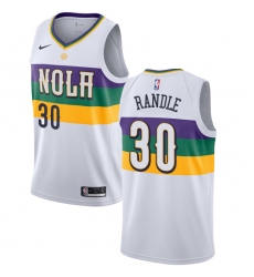 Men's Nike New Orleans Pelicans #30 Julius Randle Swingman White NBA Jersey - City Edition