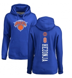 NBA Women's Nike New York Knicks #8 Mario Hezonja Royal Blue Backer Pullover Hoodie