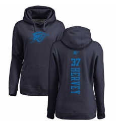 NBA Women's Nike Oklahoma City Thunder #37 Kevin Hervey Navy Blue One Color Backer Pullover Hoodie