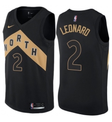Youth Nike Toronto Raptors #2 Kawhi Leonard Swingman Black NBA Jersey - City Edition