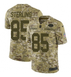 Men's Nike New York Jets #85 Neal Sterling Limited Camo 2018 Salute to Service NFL Jersey