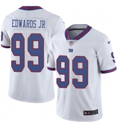 Men's Nike New York Giants #99 Mario Edwards Jr Limited White Rush Vapor Untouchable NFL Jersey